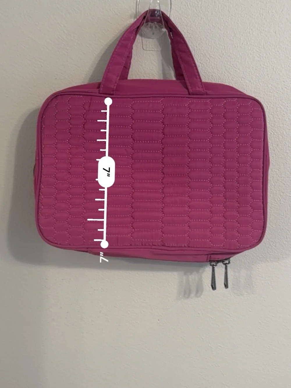 Aimee Kestenberg Pink Hanging Travel Toiletry Cosmetic Organizer Bag